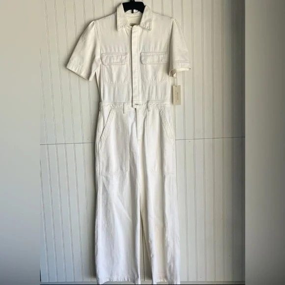 Citizens of Humanity Size 6 Miki Jumpsuit in White Willow NEW!